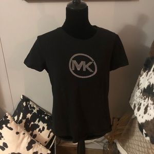 Michael Kors fitted black tee with embellishments